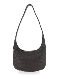 Bottega Veneta Men Brown Crossbody Bag With Top Zip Closure And Intreccio Motif In Leather For Men
