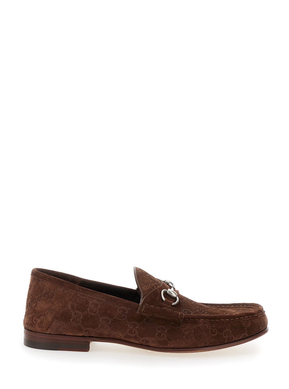 Gucci Men 'Horsebit 1953' Brown Loafers With Horsebit In Gg Canvas Man