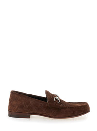Gucci Men 'Horsebit 1953' Brown Loafers With Horsebit In Gg Canvas Man