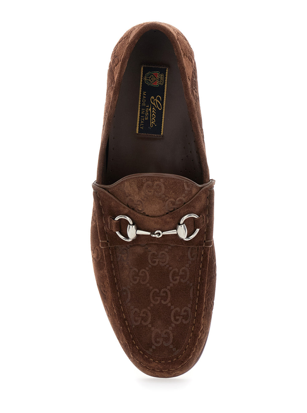 Gucci Men 'Horsebit 1953' Brown Loafers With Horsebit In Gg Canvas Man