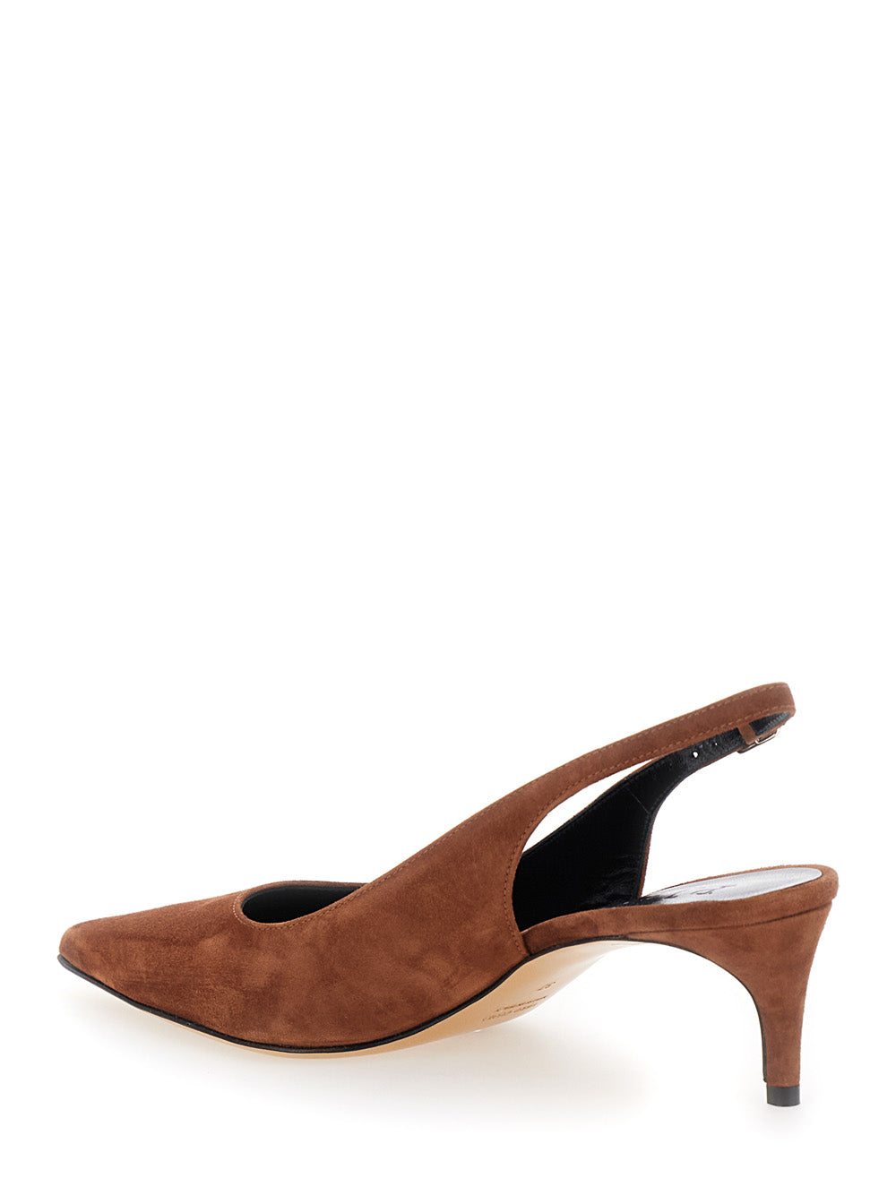 Leplain Women 'Luisa' Brown Slingback Pumps With Low Heel In Suede Woman
