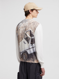 Moncler Genius Men Multicolor Crewneck Sweater With Logoed Motif With Car Print And Logo Patch In Cotton Man