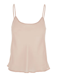 Leplain Women Pink Top With Spaghetti Straps And Square Neck In Fabric Woman