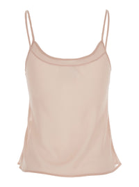 Leplain Women Pink Top With Spaghetti Straps And Square Neck In Fabric Woman