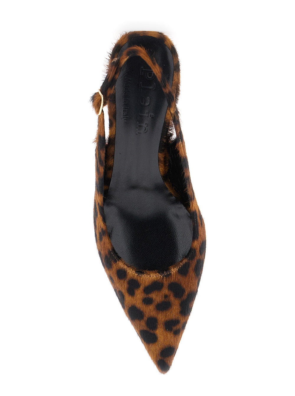 LEPLAIN Leplain Women 'Luisa' Brown Slingback Pumps With Medium Stiletto Heel And Leopard Print All-Over In Ecofur Woman