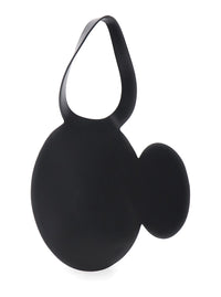 Coperni Women 'Mickey' Black Handbag With Cut-Out Handle And Logo Lettering On The Front In Leather Woman