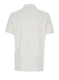 Tom Ford Men White Polo Shirt With Classic Collar In Cotton Blend Man