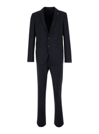 TAGLIATORE Tagliatore Men Black Single-Breasted Suit With Logo Pin Man