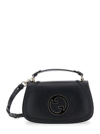 Gucci Women 'Blondie' Black Handbag With Gg Logo Plaque On The Front In Leather Woman