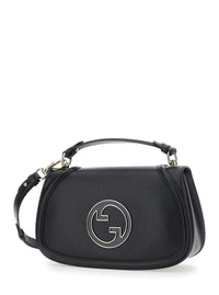Gucci Women 'Blondie' Black Handbag With Gg Logo Plaque On The Front In Leather Woman