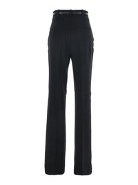 Sportmax Women 'Texas' Black Pants With Belt With Metallic Buckle In Fabric Woman
