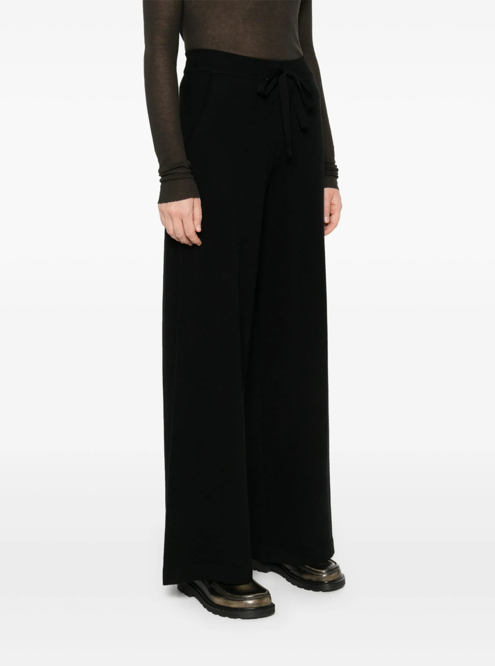 P.A.R.O.S.H. Women Black Relaxed Pants With Drawstring In Fabric Woman
