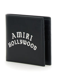 Amiri Men Bi-Fold Wallwt With Logo Lettering On The Front In Leather Man