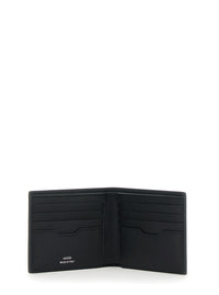 Amiri Men Bi-Fold Wallwt With Logo Lettering On The Front In Leather Man