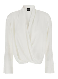 Leplain Women White Blouse With Front Neckline And Ruffles In Fabric Woman