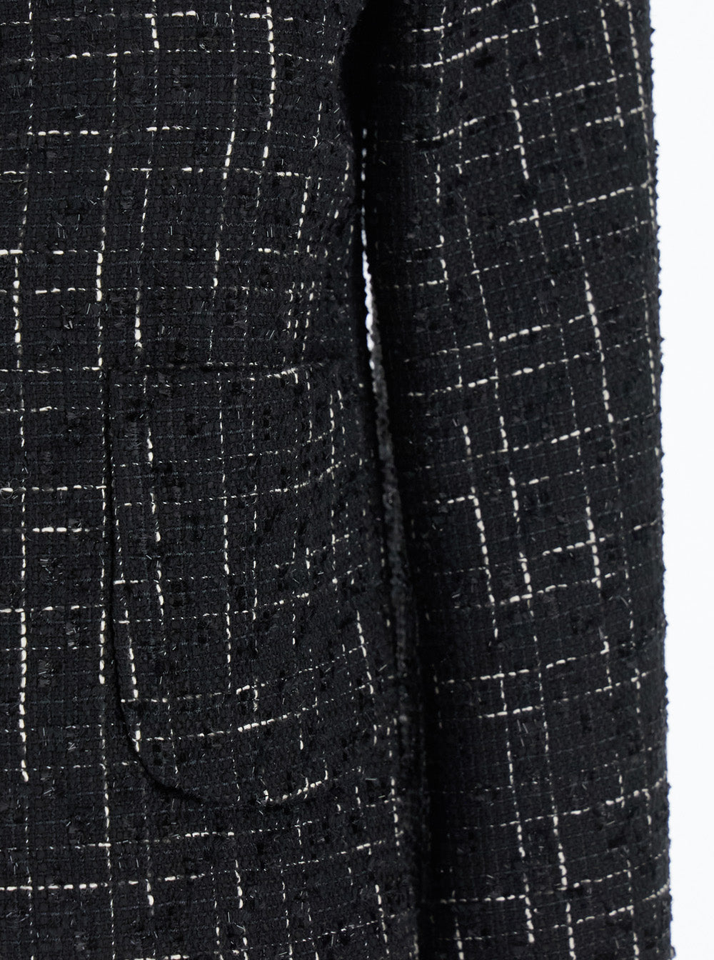Leplain Women Black Jacket With Round Neck And Front Button Closure In Tweed Woman