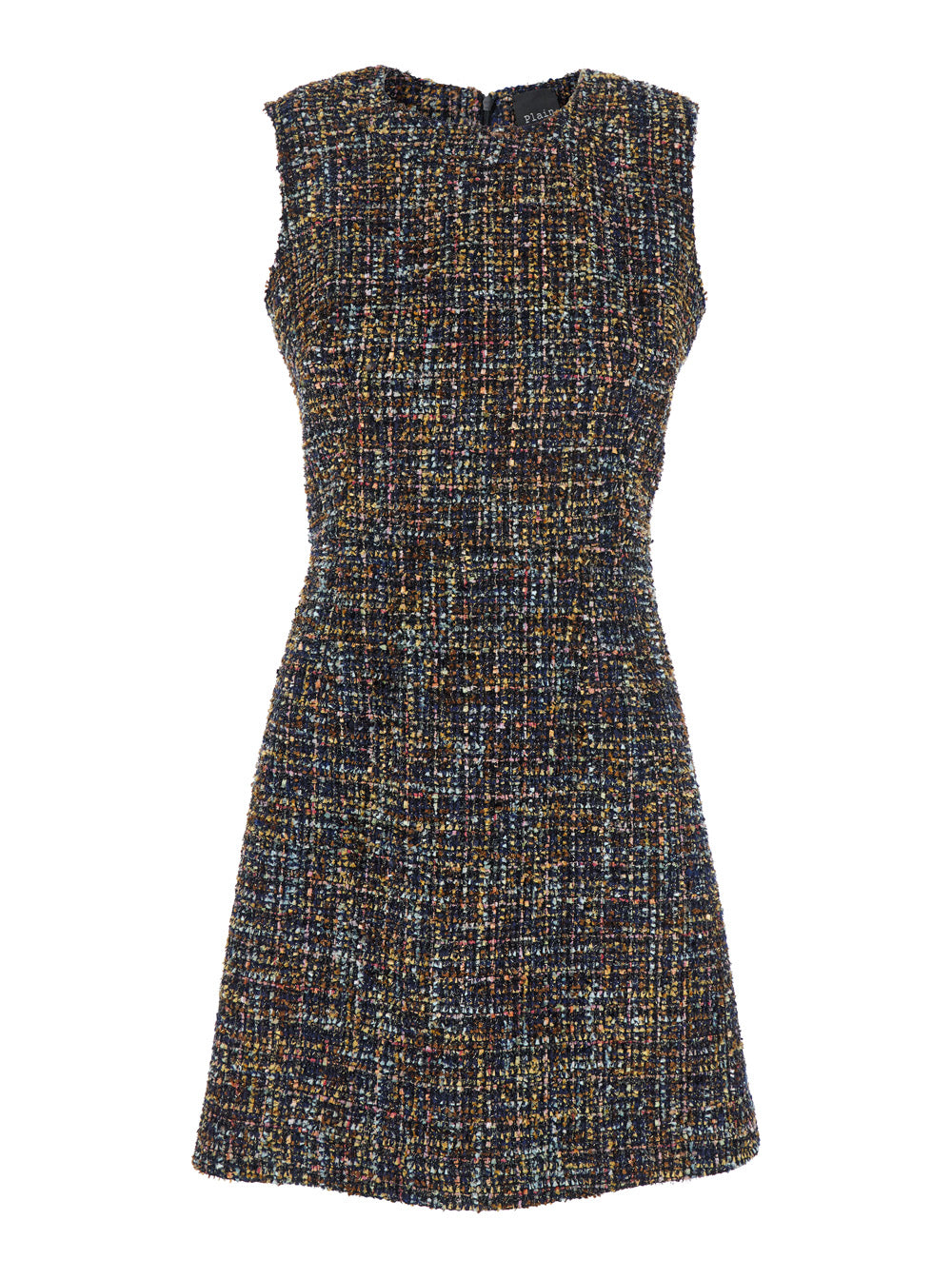 Leplain Women Multicolor Dress With Concealed Back Closure And Patterned Motif In Tweed Woman