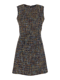 Leplain Women Multicolor Dress With Concealed Back Closure And Patterned Motif In Tweed Woman