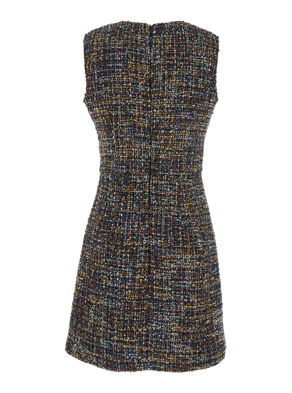 Leplain Women Multicolor Dress With Concealed Back Closure And Patterned Motif In Tweed Woman