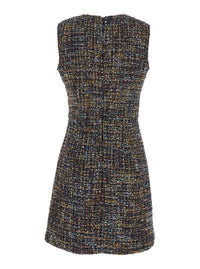 Leplain Women Multicolor Dress With Concealed Back Closure And Patterned Motif In Tweed Woman