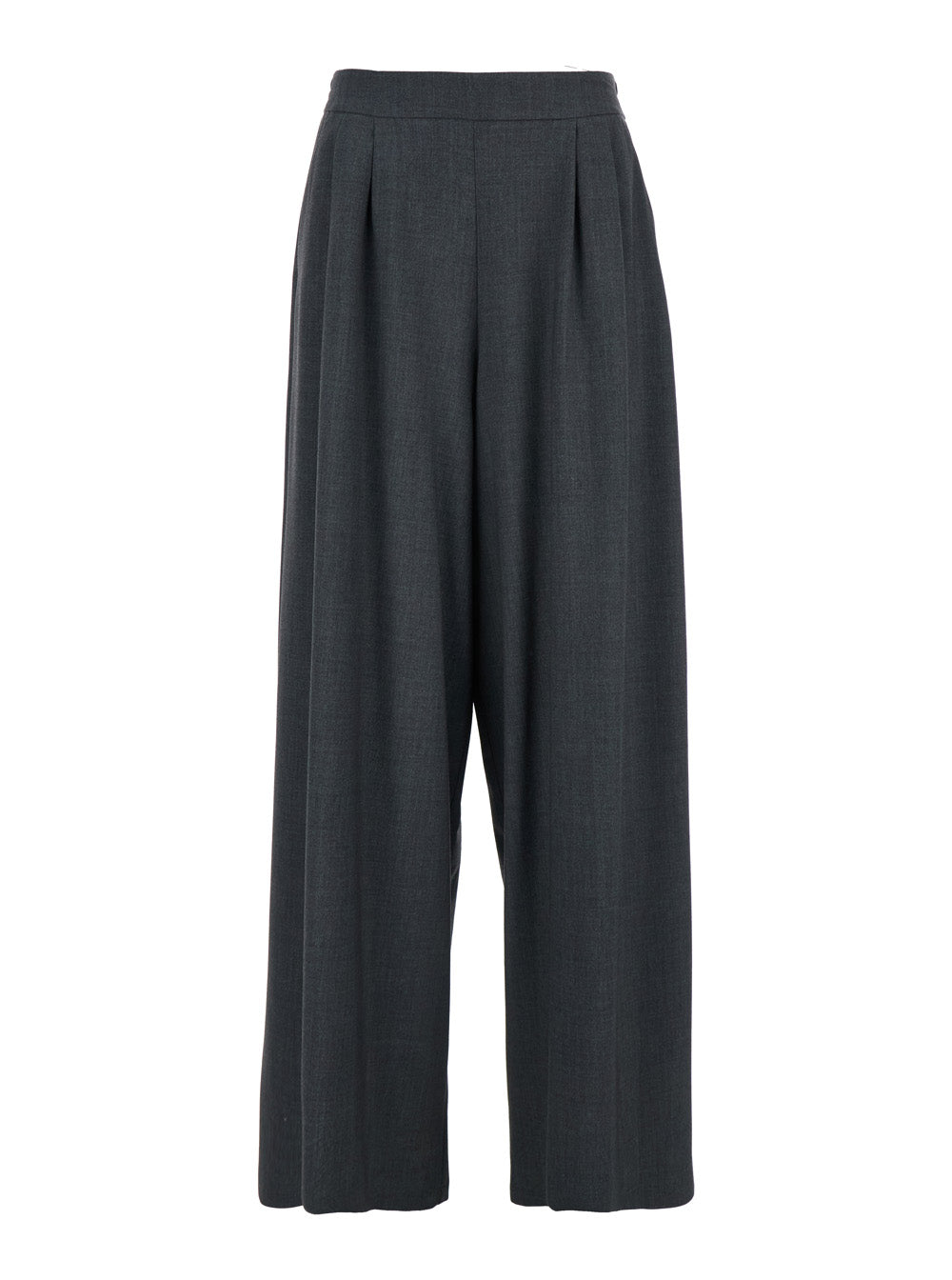 Leplain Women Grey Pants With Semi-Elastic Waist And Oversize Design In Fabric Woman