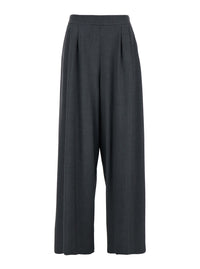 Leplain Women Grey Pants With Semi-Elastic Waist And Oversize Design In Fabric Woman