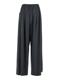 Leplain Women Grey Pants With Semi-Elastic Waist And Oversize Design In Fabric Woman