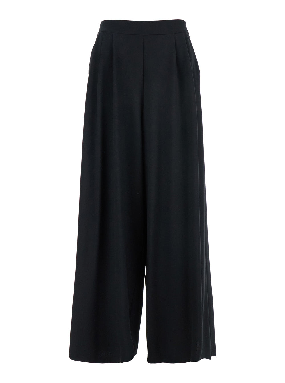 Leplain Women Black Pants With Semi-Elastic Waist And Oversize Design In Fabric Woman