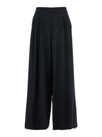 Leplain Women Black Pants With Semi-Elastic Waist And Oversize Design In Fabric Woman