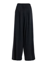 Leplain Women Black Pants With Semi-Elastic Waist And Oversize Design In Fabric Woman