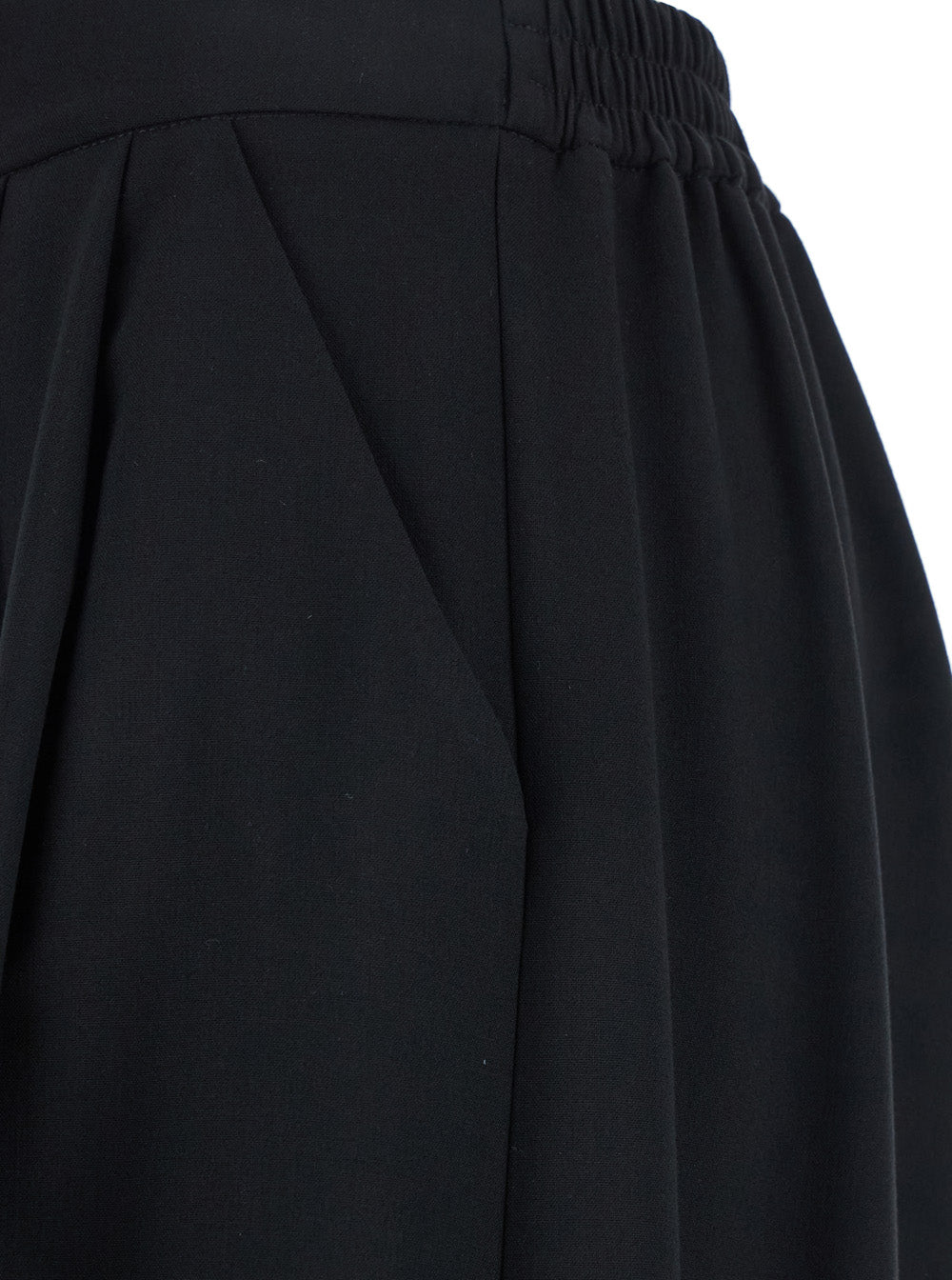 Leplain Women Black Pants With Semi-Elastic Waist And Oversize Design In Fabric Woman