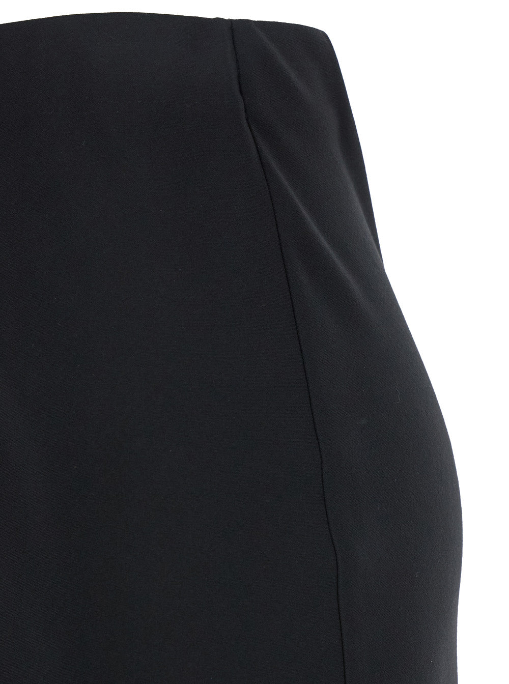 Leplain Women Black Midi Skirt With Concealed Side Zip Closure In Fabric Woman