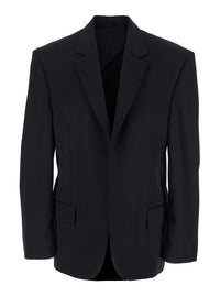 BALENCIAGA Balenciaga Men Black Single-Breasted Jacket With Notched Revers In Wool Man