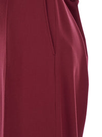 Stella Mccartney Women Bordeaux Pants With Concealed Closure On The Front In Wool Woman