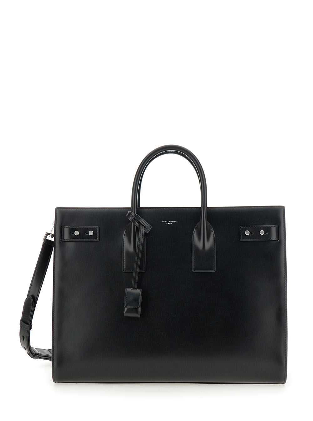 SAINT LAURENT Saint Laurent Men Black Handbag With Adjustable And Removable Shoulder Strap In Leather Man