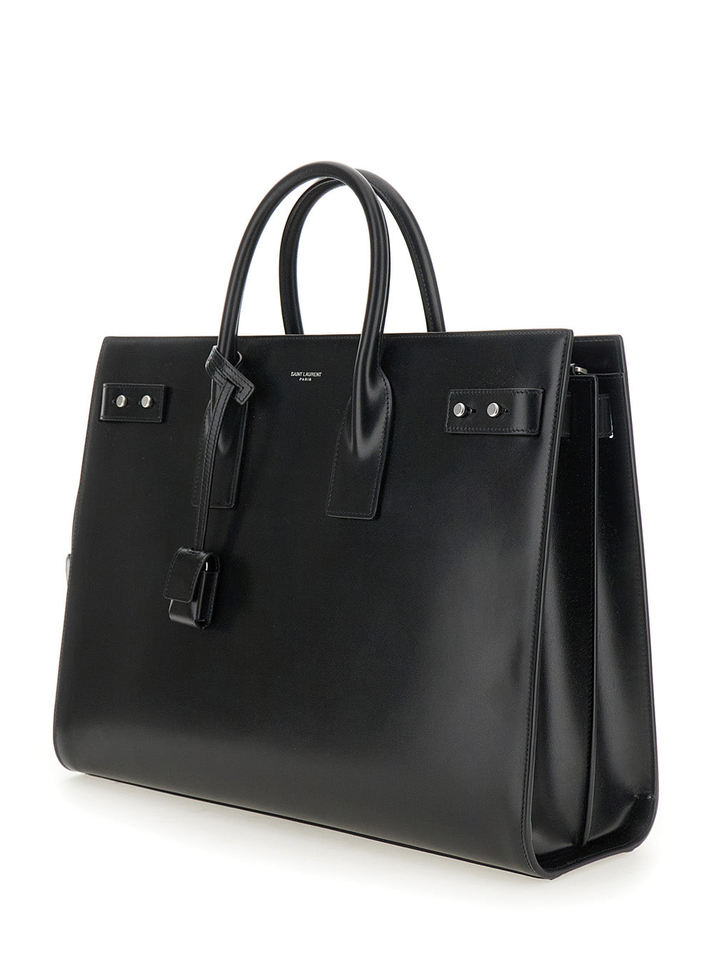 SAINT LAURENT Saint Laurent Men Black Handbag With Adjustable And Removable Shoulder Strap In Leather Man