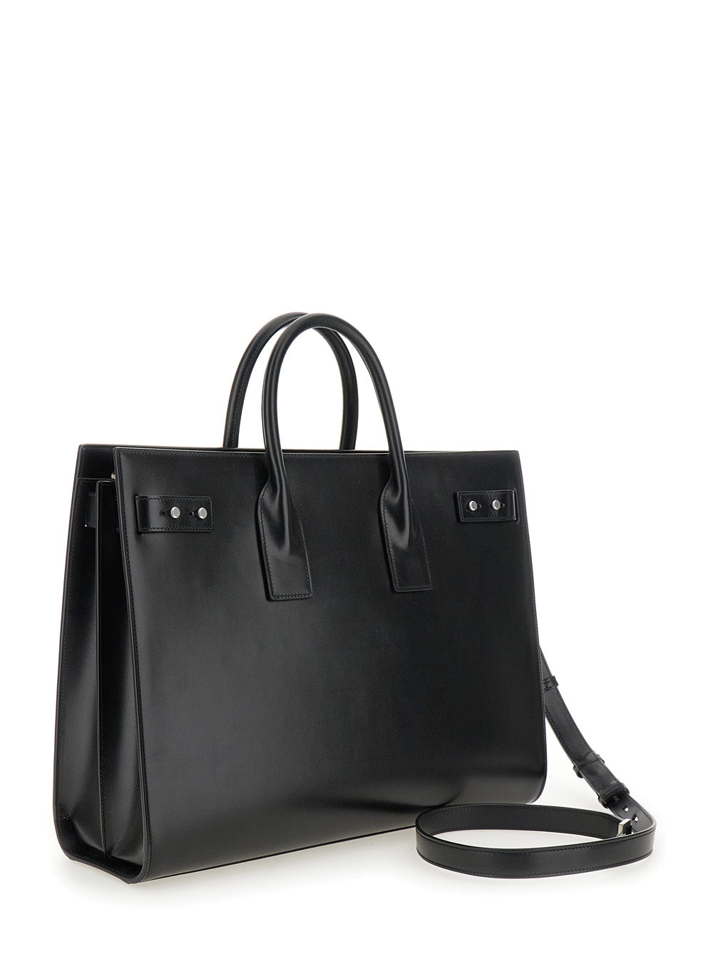 SAINT LAURENT Saint Laurent Men Black Handbag With Adjustable And Removable Shoulder Strap In Leather Man