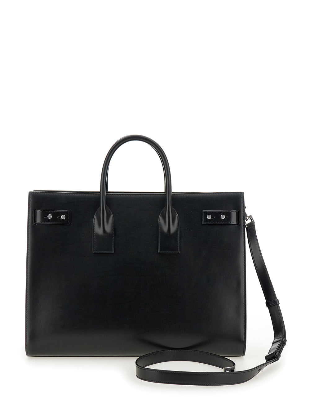SAINT LAURENT Saint Laurent Men Black Handbag With Adjustable And Removable Shoulder Strap In Leather Man