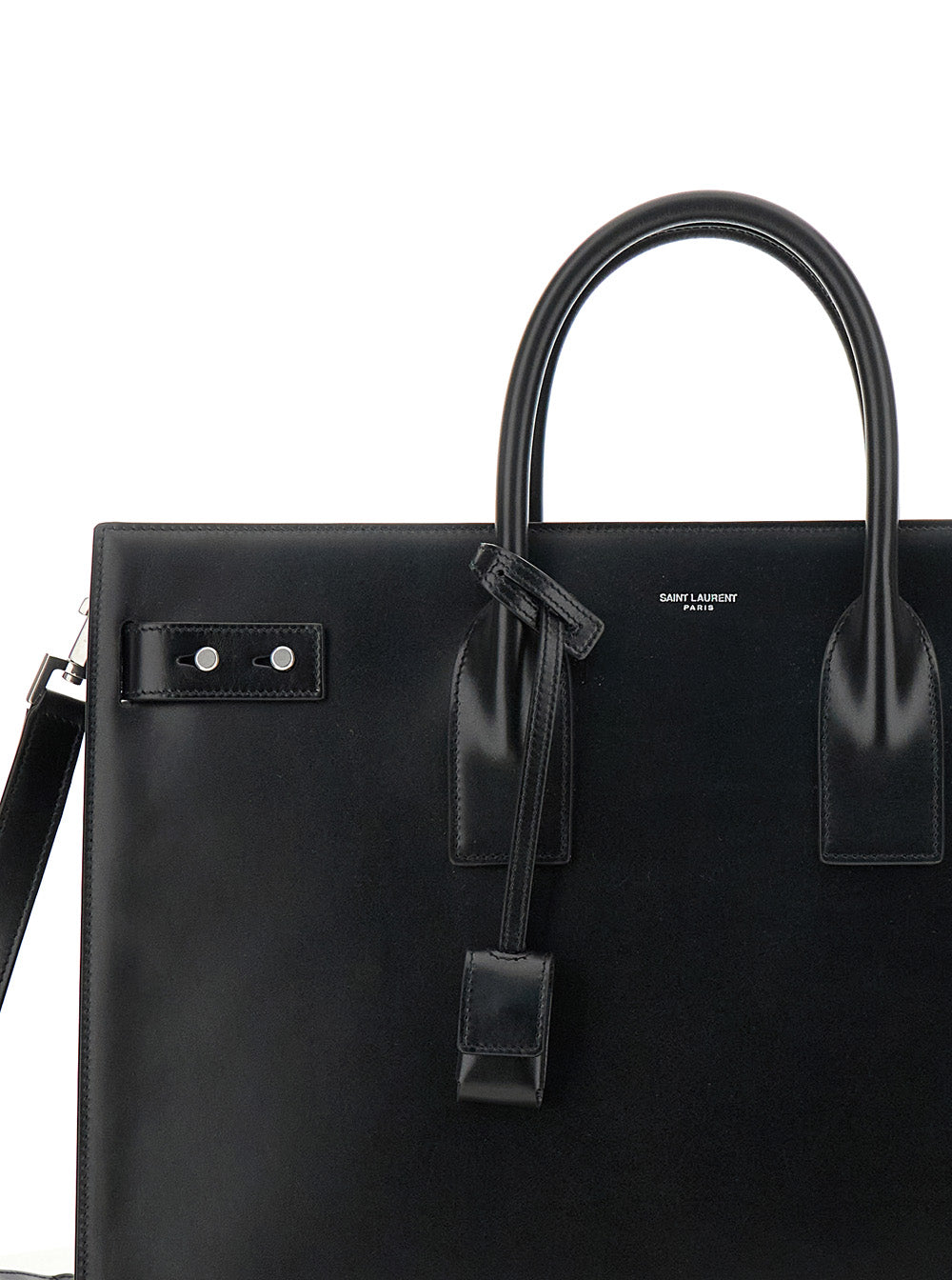 SAINT LAURENT Saint Laurent Men Black Handbag With Adjustable And Removable Shoulder Strap In Leather Man