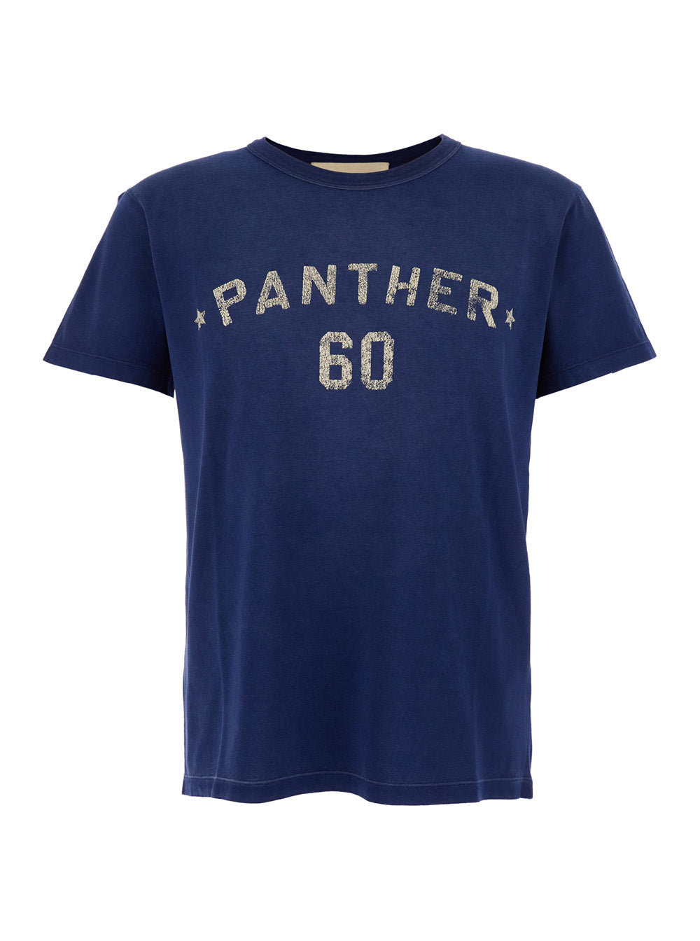 Valentino Men Blue Crewneck T-Shirt With Logo Lettering On The Rear In Cotton Man