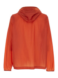Moncler Genius Men 'Hamlin' Red Jacket With Logo Plaque On The Zip Puller And Logo Patch On The Sleeve In Tech Fabric Man