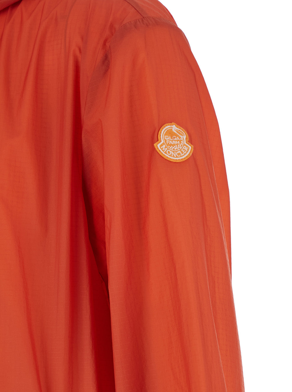 Moncler Genius Men 'Hamlin' Red Jacket With Logo Plaque On The Zip Puller And Logo Patch On The Sleeve In Tech Fabric Man