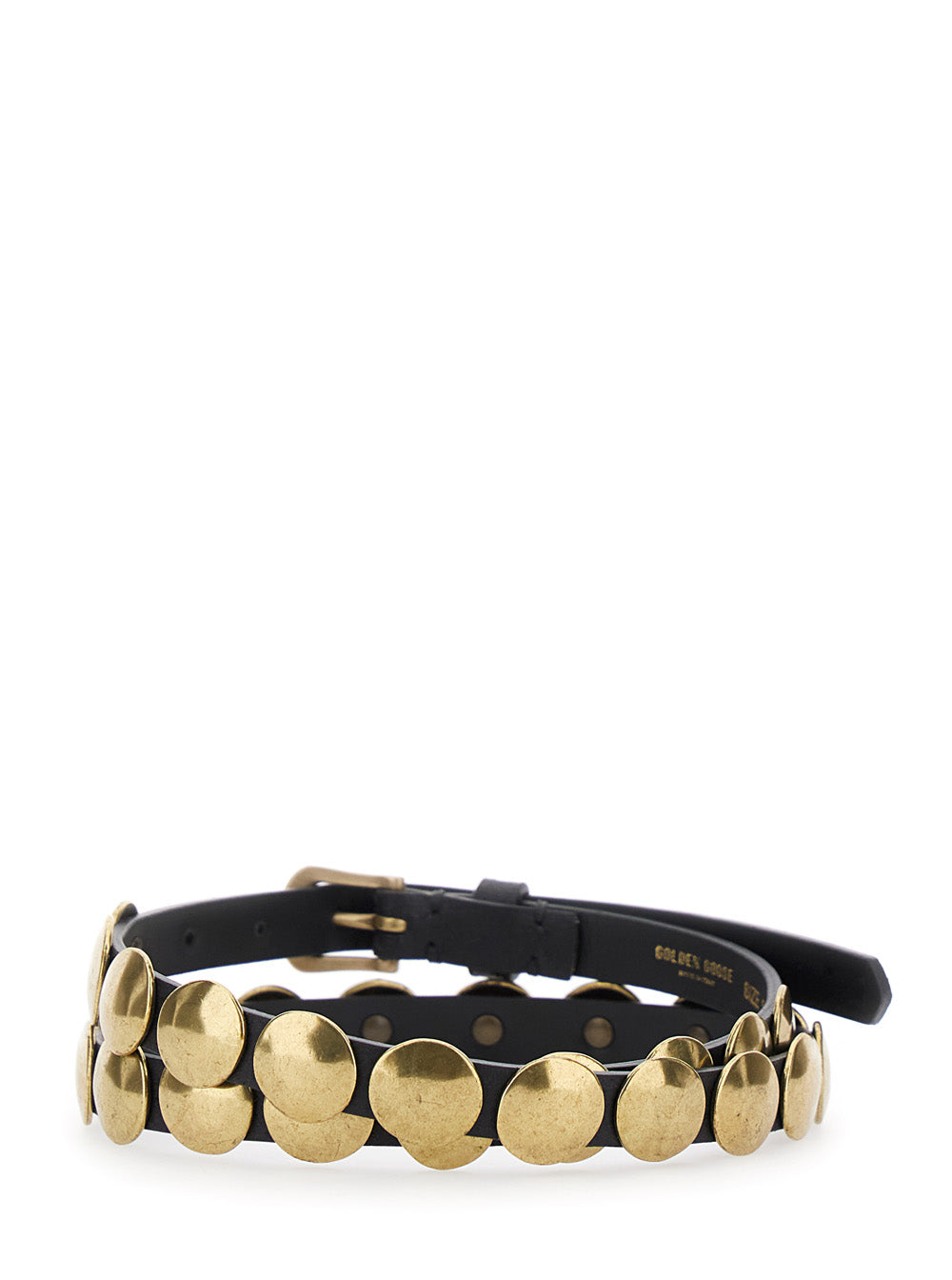 Golden Goose Women 'Trinidad' Black Belt With Pin-Buckle Closure And Stud Details In Leather Woman