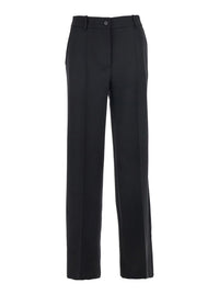 P.A.R.O.S.H. Women Black Pants With Belt Loops In Wool Blend Woman