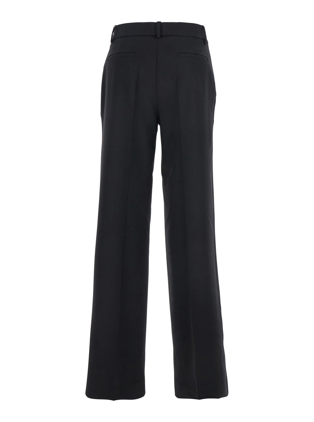 P.A.R.O.S.H. Women Black Pants With Belt Loops In Wool Blend Woman