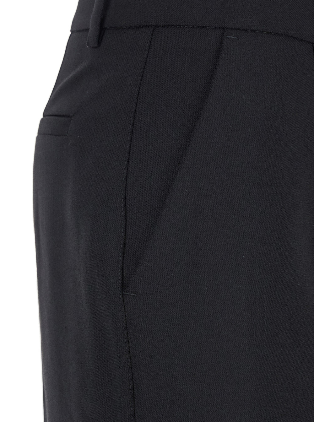 P.A.R.O.S.H. Women Black Pants With Belt Loops In Wool Blend Woman