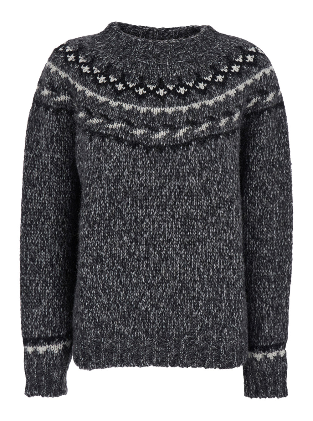 P.A.R.O.S.H. P.A.R.O.S.H. Women Grey Crewneck Sweater In Wool Blend Woman