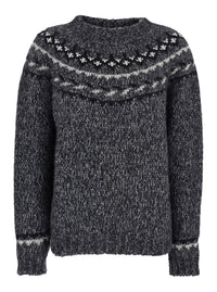 P.A.R.O.S.H. P.A.R.O.S.H. Women Grey Crewneck Sweater In Wool Blend Woman