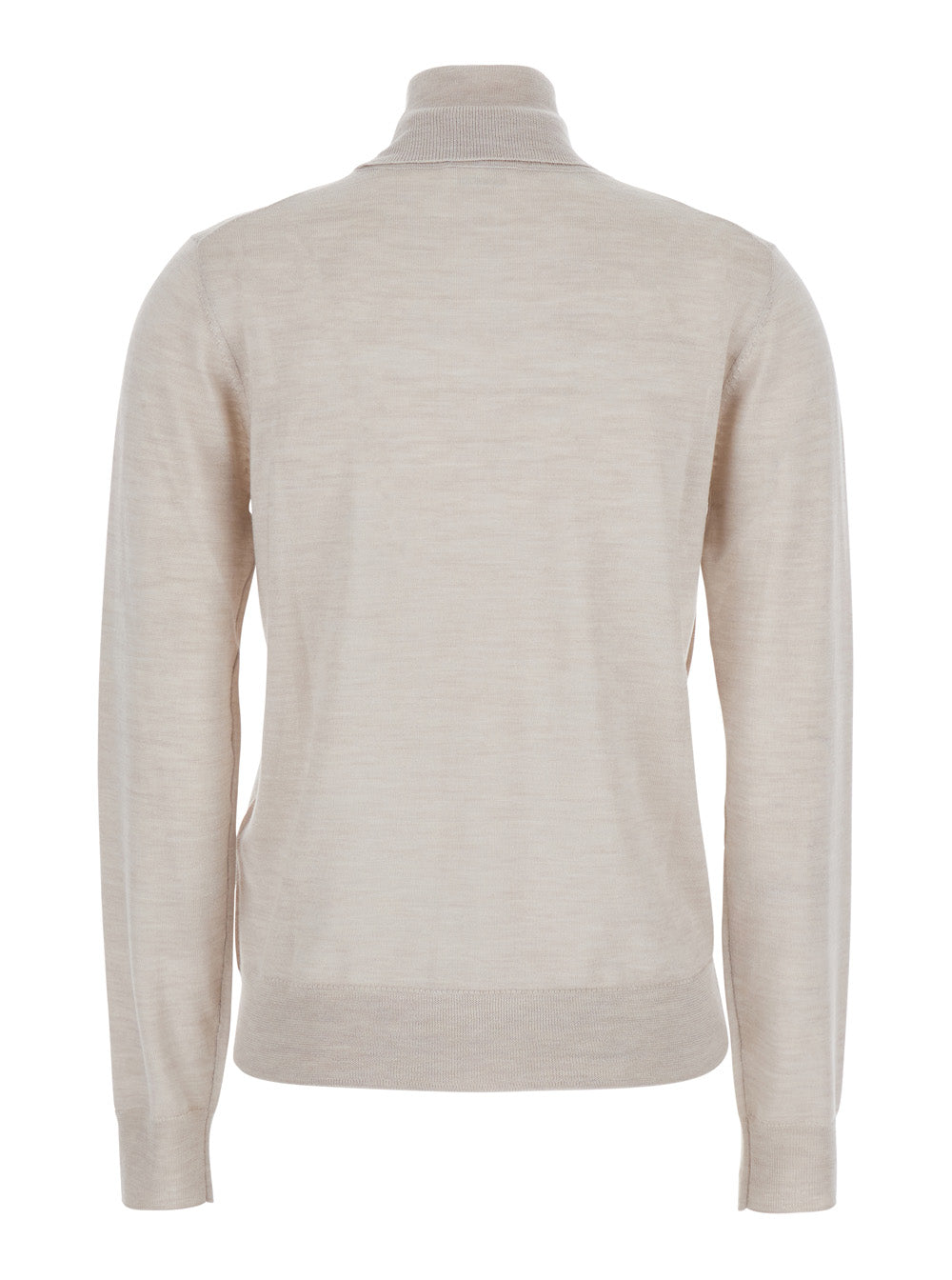 P.A.R.O.S.H. Women Beige Turtleneck Sweater In Wool Blend Woman