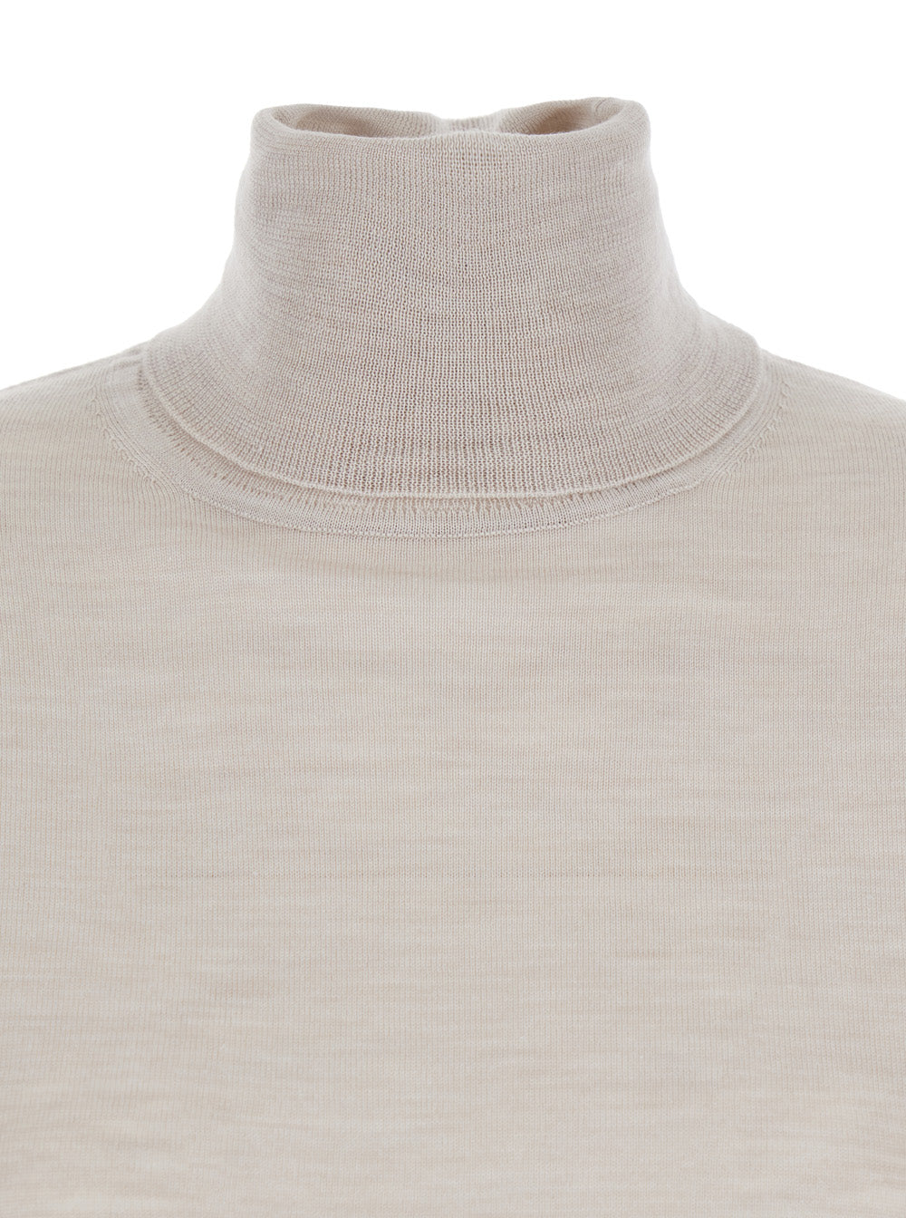 P.A.R.O.S.H. Women Beige Turtleneck Sweater In Wool Blend Woman